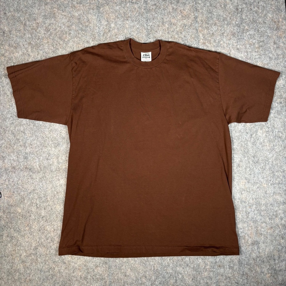 Pro Club Super‎ Heavy T Shirt Mens 3XL Brown Short Sleeve Cotton 6059 VTG